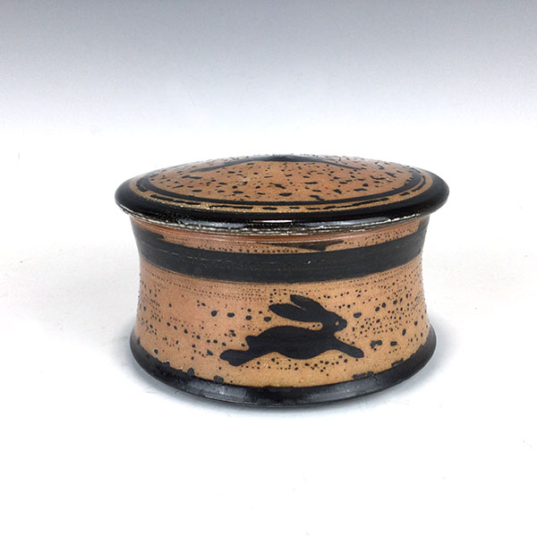 Running Rabbit Lidded Pottery Bowl – Terry Plasket